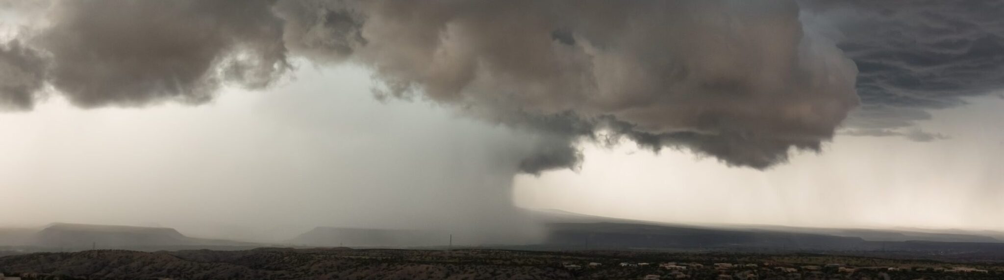 Rainfall and Storm Clouds Panorama