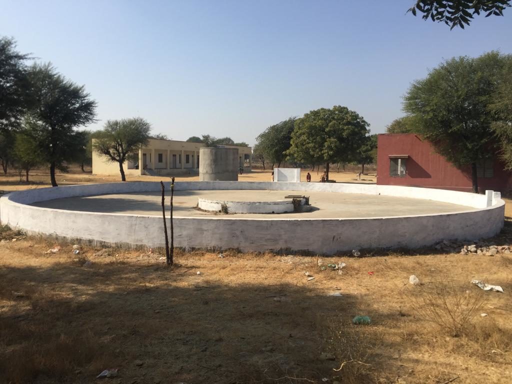 Rainwater Harvesting Tanka constructed by Silveron at Girl’s School (Storage Capacity of 100,000 liters water).